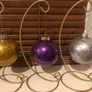 Personalised glitter Christmas baubles Image 4