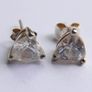 Vintage 925 Sterling Silver Heart shaped stud earrings Image 7