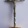 Vintage Small Crucifix INRI Cross Vintage Jesus Statue Chirstian Image 6
