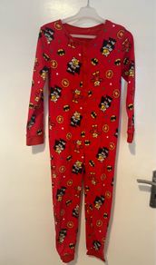 Children in Need Pudsey sleepsuit with a Batman and The Flash print