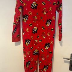 Children in Need Pudsey sleepsuit with a Batman and The Flash print