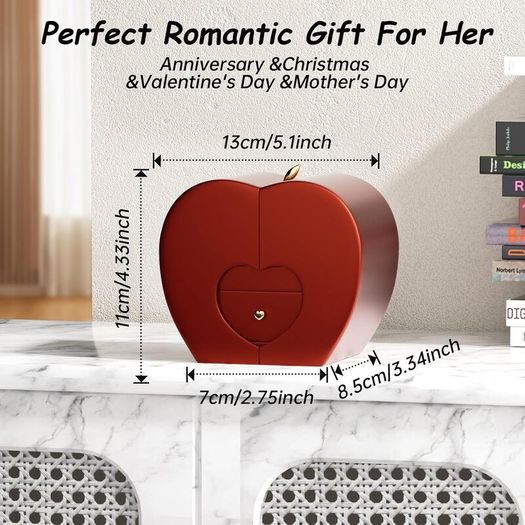 Gifts for Her, Handmade Preserved Eternal Rose Gift Box with Love You Necklace, Artificial Rose Flowers Romantic Gifts for Women on Birthday, Anniversary, Mothers Day