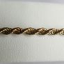 Vintage 9Ct Yellow Gold 375  Rope Link Bracelet length 7,2" - 1,16g Image 2