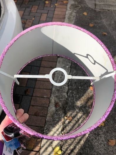 Pink glitter ceiling light shade