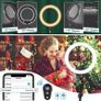 Light with Tripod Stand & Phone Holder - 10 inch Selfie LED Ringlight Dimmable Desktop Lamp 40 Colors RGB Tall Circle Light for Camera Makeup Video (FREE SHIPPING) Image 6