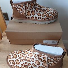 UGG Classic Ultra Mini Plains Leopard - New in Box - UK 5/EU 38