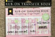 Rub-on transfer book "Baby" themed