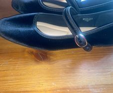 black velvet flats