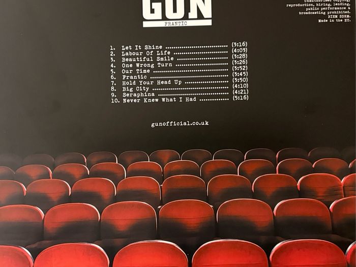 Gun - Frantic LP. 2015 release by Scottish band. Cheaper than Discogs perfect condition. Played twice.