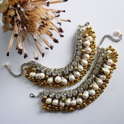 Stunning Wedding Boho Bride Laxmi Anklets