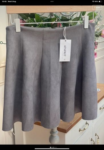 skirt grey suede effect skirt my Haily band size small 10/12