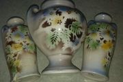 Antique Set Of 3 Small Vases Made In England.