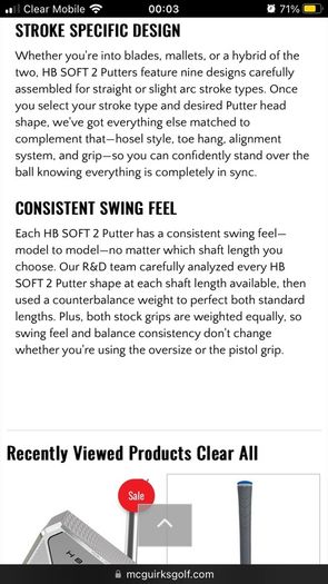 As New Cleveland HB Soft 2 (11) Putter