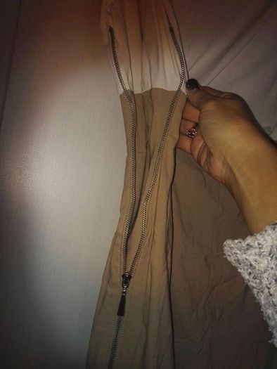 Cream And Camel Dress