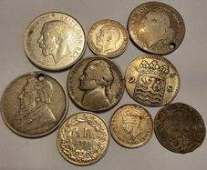 mixed silver coins