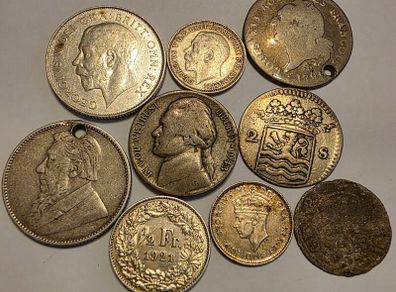 mixed silver coins
