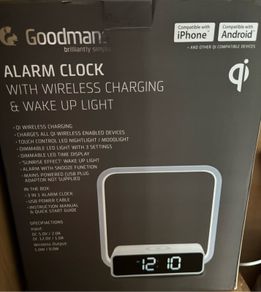 Goodmans phone charging alarm clock