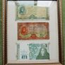 Three framed Irish Lady Lavery pound notes, All original notes not copies Image 2