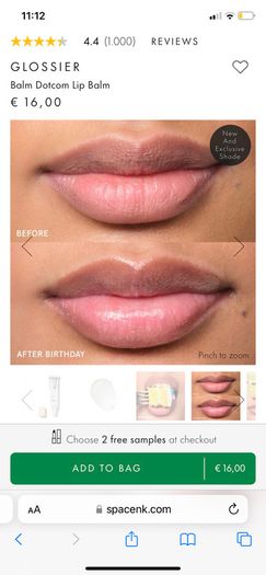 Glossier birthday balm dotcom 15 ml