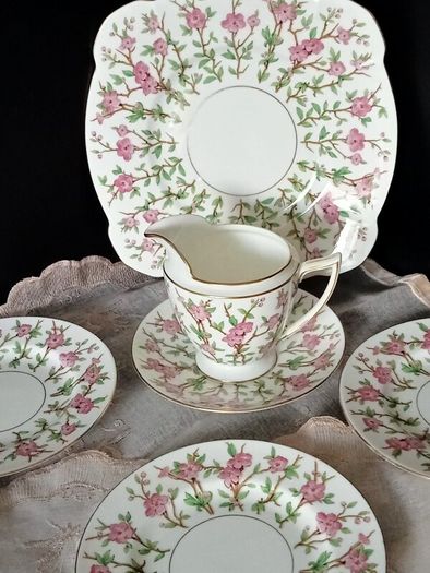 Vintage Minton Pink Blossom Part Tea Set