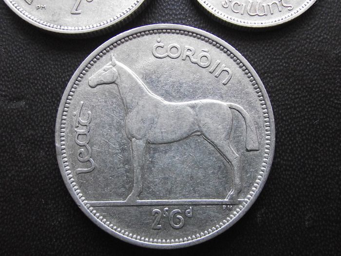 1940 Irish Republic. Set of 3 Silver Coins: Half Crown&Florin&Shilling. Nice Condition!
