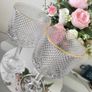 Set of 2 gin glasses, glass, crystal, gold, new never used Image 2