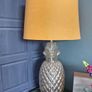 2 mustard and silver table lamps Image 2
