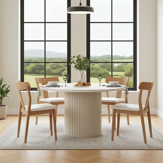 ELEMENTS Extendable Table Cashmere, Steel Frame, Laminated 140cm or 180cm. New Product !