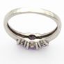 Minimalist 925 Sterling Silver & Amethyst Trilogy Ring Image 4