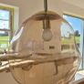 3 x Sol glass pendant light, 35cm/amber Image 5
