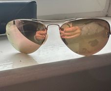 Ray Ban Polished Arista Gold Mirrored Frame BN
