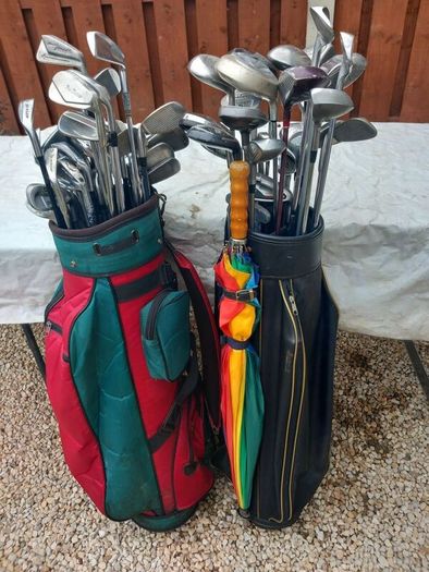 A selection of Golf clubs. Right handed clubs