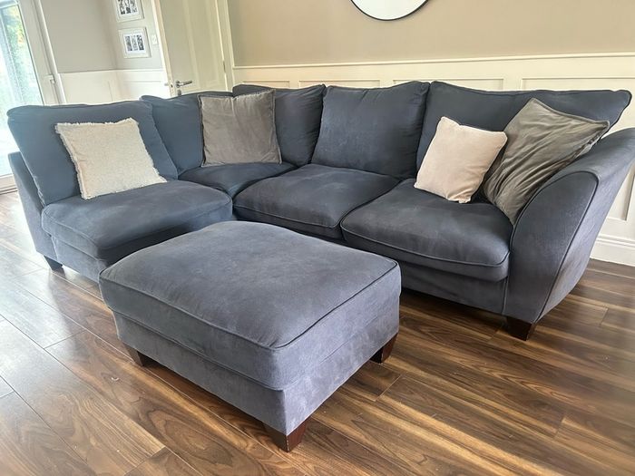 Navy L couch