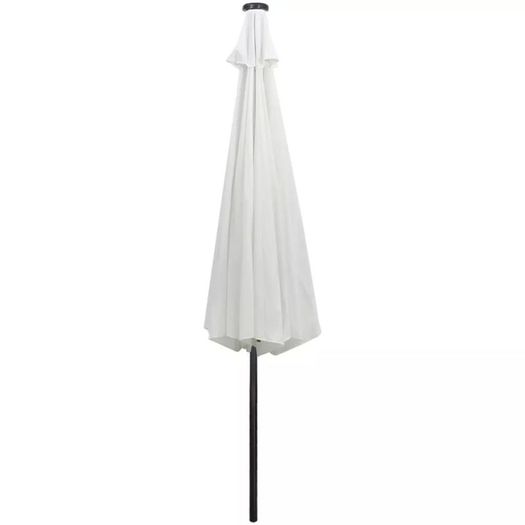 LED Cantilever Umbrella 3 m Sand White