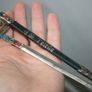 Vintage Miniature Toledo Damascene Sword Letter Opener 1960's Brass and Steel - 9" Image 7