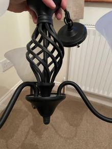 Rustic iron light fitting