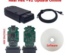 Update V24.7 Unlimits VINs Real V2 VAG HEX V2 Hardware Usb Interface For VAG  COM Diagnostic Coding VCDS TOOL
