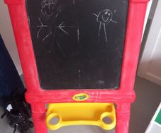 Easel - chalkboard and magnetic whiteboard