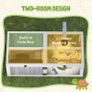 Wooden Tortoise House with Lamp Holder, Clear Windows, Openable Tops, Built-In Tray, Light Grey Image 2