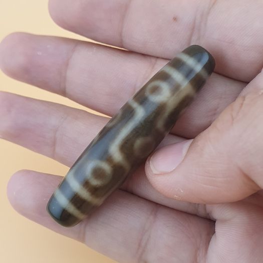 Himalayan 9 Eyes Tibetan Agate Dzi Bead Amulet Pendant