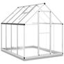 Greenhouse with Base Frame Silver 224x169x202 cm Aluminium Image 6