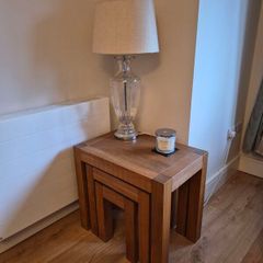 Solid Oak Nest of Tables