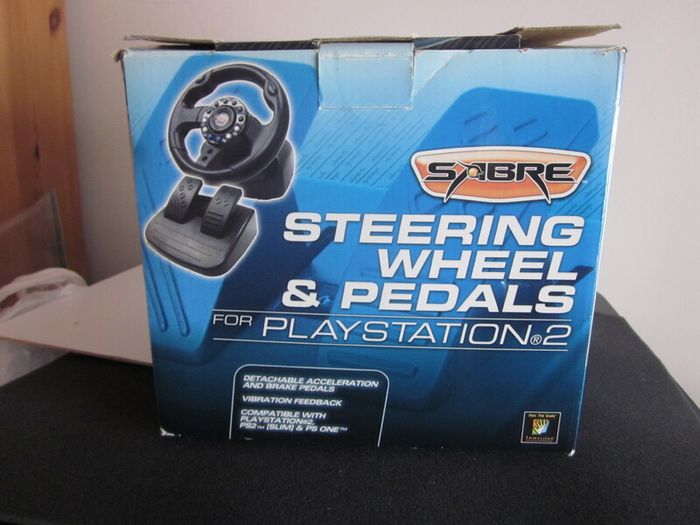 PS2 Sabre AG08230 Compact Steering Wheel & Pedals