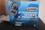 PS2 Sabre AG08230 Compact Steering Wheel &amp; Pedals