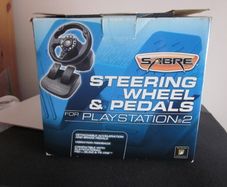 PS2 Sabre AG08230 Compact Steering Wheel & Pedals