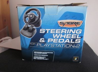 PS2 Sabre AG08230 Compact Steering Wheel & Pedals