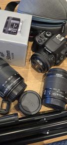 Canon 100D DSLR, 18 135mm, 50mm and 18 55mm Lenses with Accessories
