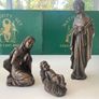 Cold cast bronze nativity set Image 4