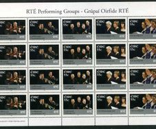 2007 Ireland RTE Performing Groups Commemorative Stamps Sheetlet Plate 1A1A1A1A Mint Never Hinged (MNH)