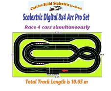 Scalextric Digital 8x4 Arc Pro Set.  Race 4 cars simultaneously.